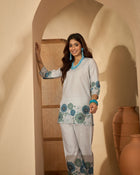 Elira Bloomfield – Floral Placement Printed Cotton Co-Ord Set