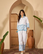 Ruhani Indigo Block Printed Co-Ord Set