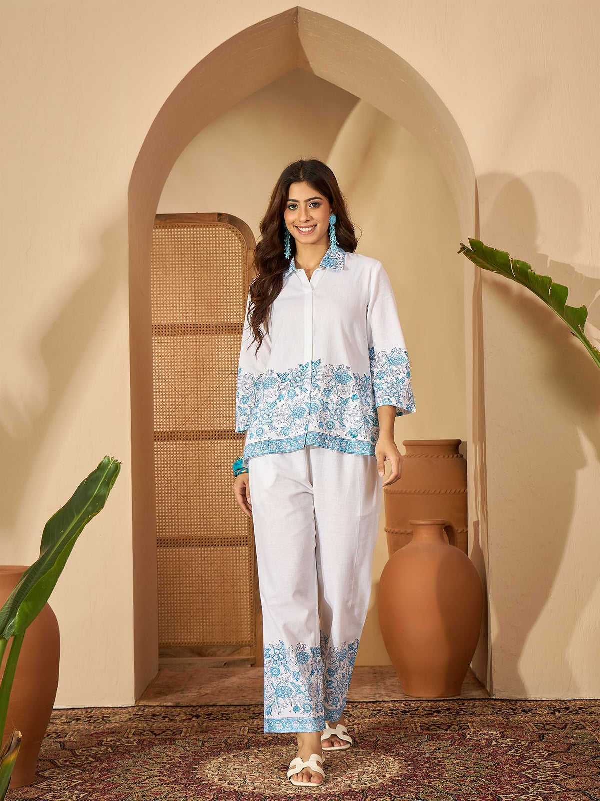 Ruhani Indigo Block Printed Co-Ord Set