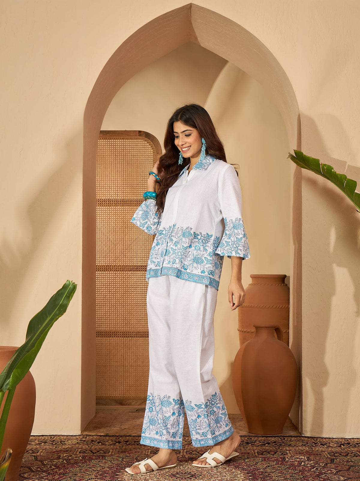 Ruhani Indigo Block Printed Co-Ord Set