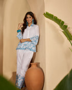 Ruhani Indigo Block Printed Co-Ord Set