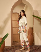 Abstract Printed Pure Cotton Wrap-On Tunic & Trouser Co-Ord Set - aunlabel
