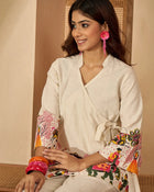 Abstract Printed Pure Cotton Wrap-On Tunic & Trouser Co-Ord Set - aunlabel