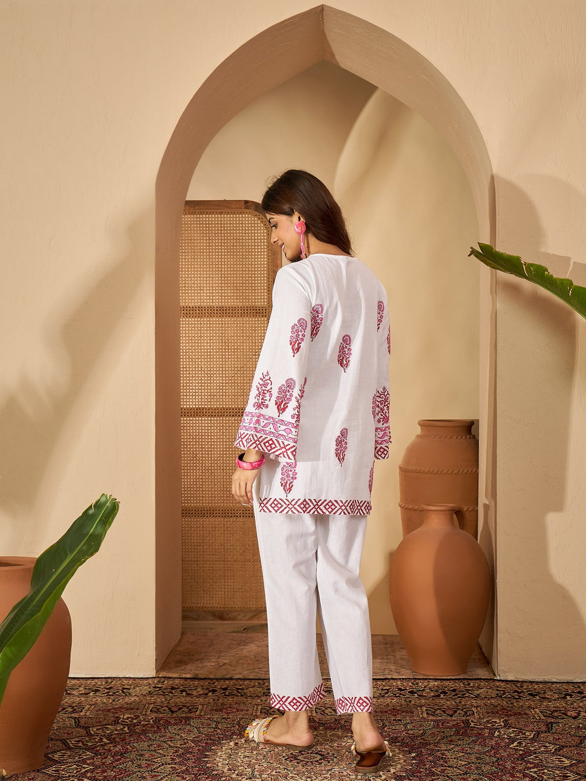 Ruhani Vistara – Abstract Printed Wrap-On Tunic & Trouser Co-Ord Set