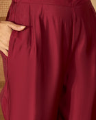 Ishara – Embroidered Tunic & Trouser Co-Ord Set with V-Neck Design