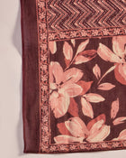 Cocoa Bloom Brown Pure Cotton Printed Kurta Set with Dupatta