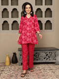 Sarini Printed Pure Cotton Tunic & Trousers Co-ord Set
