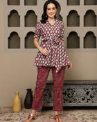 Berry Luxe Maroon Co-Ord Set