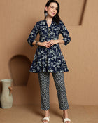 Evening Mist Cotton Shirt With Trouser Co-Ord Set