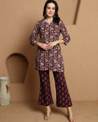 Tavisa Dark Brown Pure Cotton Co-ord Set