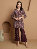 Tavisa Dark Brown Pure Cotton Co-ord Set