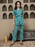 Myra Printed Pure Cotton Tunic & Trousers Co-ord Set