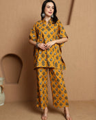 Abstract Printed Pure Cotton Tunic & Trousers Co-ord Set - aunlabel