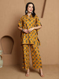 Abstract Printed Pure Cotton Tunic & Trousers Co-ord Set