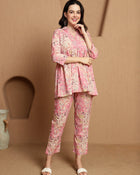 Pink Serenade Cotton Shirt & Trouser Co-Ord Set