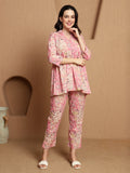 Pink Serenade Cotton Shirt & Trouser Co-Ord Set