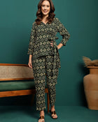 Forest Muse Printed Rayon Tunic & Trouser Co-Ord Set