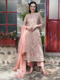 Blush Harmony Pink Anarkali Kurta Pant with Dupatta Set Ethnic Wear for Women