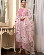Petal Verse Floral Printed Kurta Pant Dupatta Set