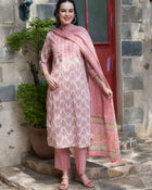 Ethnic Motifs Printed Gotta Patti Pure Cotton Kurta & Trouser With Dupatta