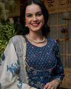Blue Gotta Patti Cotton Kurta Set – Festive & Casual Wear