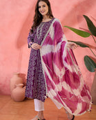 Desert Dream Bandhej Printed Cotton Kurta with Trouser & Dupatta