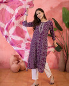 Desert Dream Bandhej Printed Cotton Kurta with Trouser & Dupatta