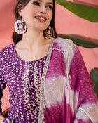 Desert Dream Bandhej Printed Cotton Kurta with Trouser & Dupatta