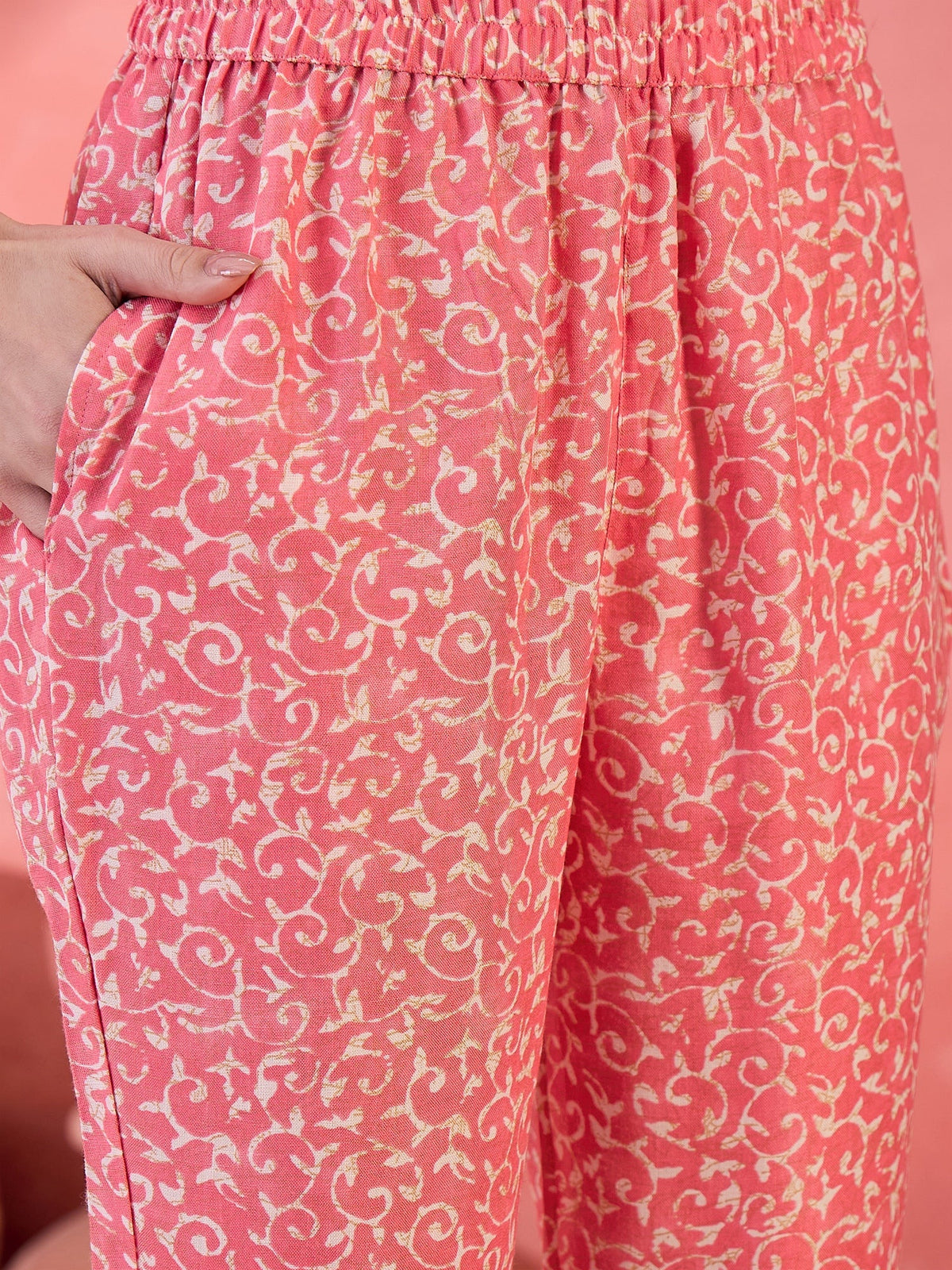 Embroidered Kurta & Trousers With Dupatta Kurta Set
