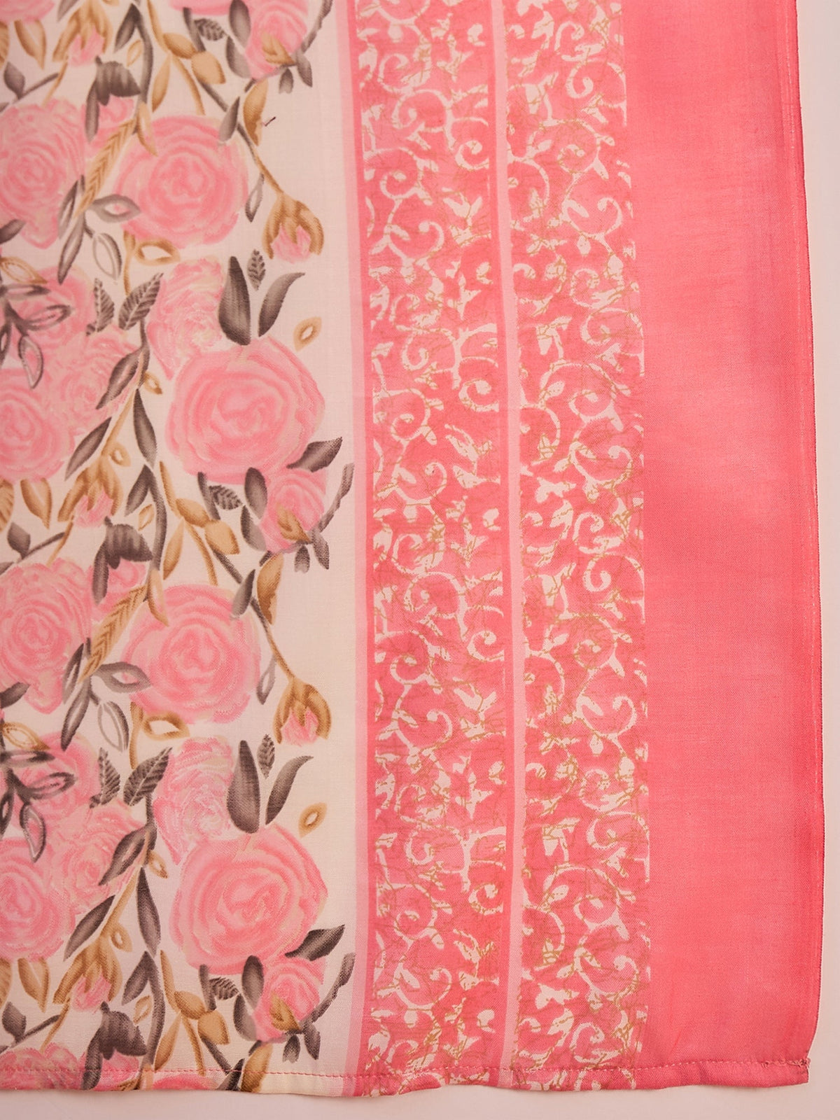 Embroidered Kurta & Trousers With Dupatta Kurta Set