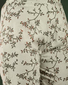 Sand Petal Beige Floral Printed Cotton Kurta with Pyjama & Dupatta