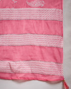 Blush Bloom Pink Floral Printed Cotton Kurta with Trousers & Dupatta