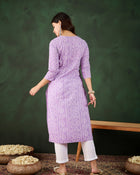 Bindra Bandhani Printed Kantha Work Kurta