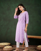 Bindra Bandhani Printed Kantha Work Kurta