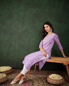 Bindra Bandhani Printed Kantha Work Kurta