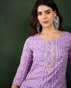 Bindra Bandhani Printed Kantha Work Kurta