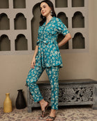 Myra Printed Pure Cotton Tunic & Trousers Co-ord Set