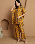 Abstract Printed Pure Cotton Tunic & Trousers Co-ord Set - aunlabel