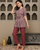 Berry Luxe Maroon Co-Ord Set