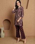Tavisa Dark Brown Pure Cotton Co-ord Set
