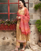 Marigold Muse Floral Printed Kurta Pant with Dupatta Set  Ethnic Wear for Women