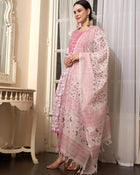 Petal Verse Floral Printed Kurta Pant Dupatta Set