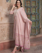 Bloom Reverie Floral Printed Kurta Pant Dupatta Set
