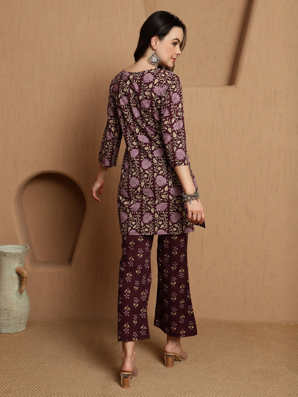 Tavisa Dark Brown Pure Cotton Co-ord Set