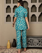 Myra Printed Pure Cotton Tunic & Trousers Co-ord Set