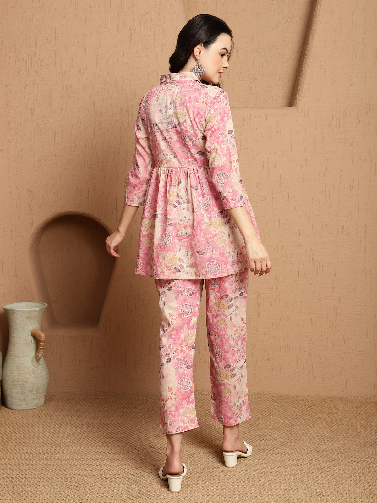Pink Serenade Cotton Shirt & Trouser Co-Ord Set