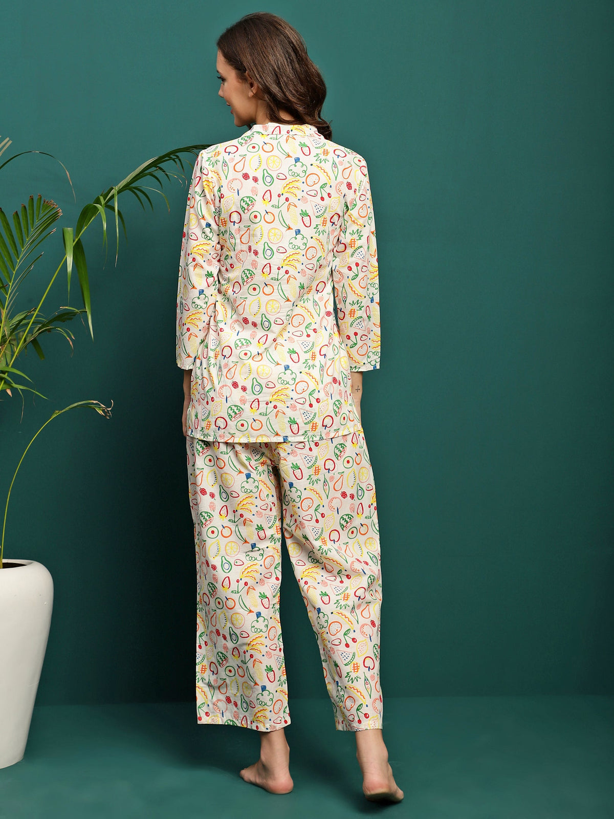 Citrus Bloom Fruit Printed Co-Ord Set