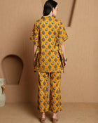 Abstract Printed Pure Cotton Tunic & Trousers Co-ord Set - aunlabel
