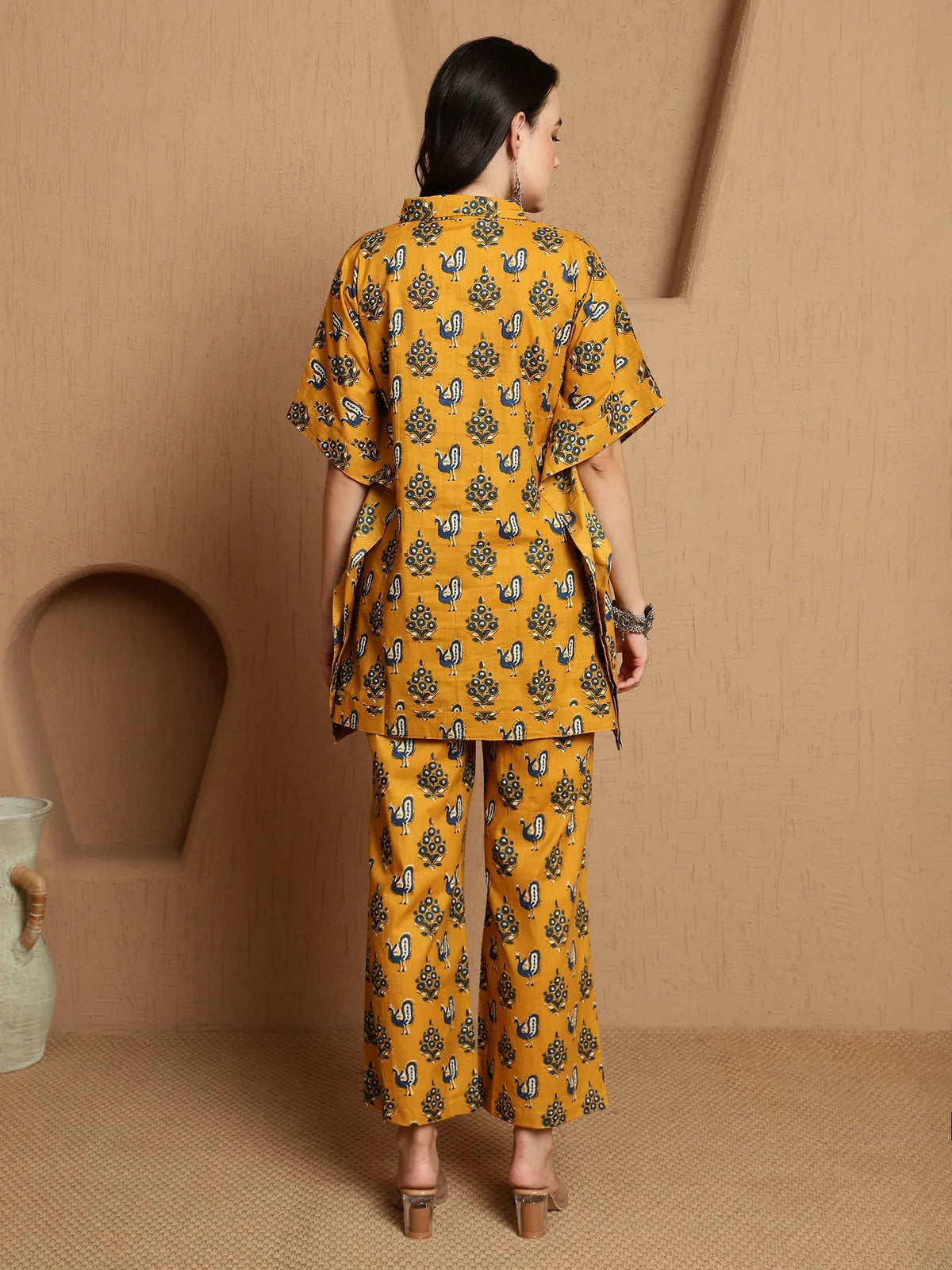 Abstract Printed Pure Cotton Tunic & Trousers Co-ord Set - aunlabel