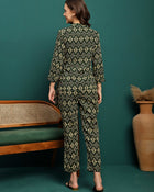 Forest Muse Printed Rayon Tunic & Trouser Co-Ord Set
